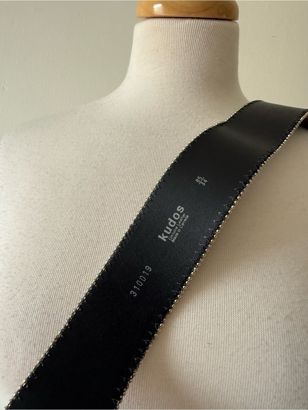 Vintage Y2K Kulds Genuine Leather Statement Belt | Brown Silver Buckle - Picture 6 of 7